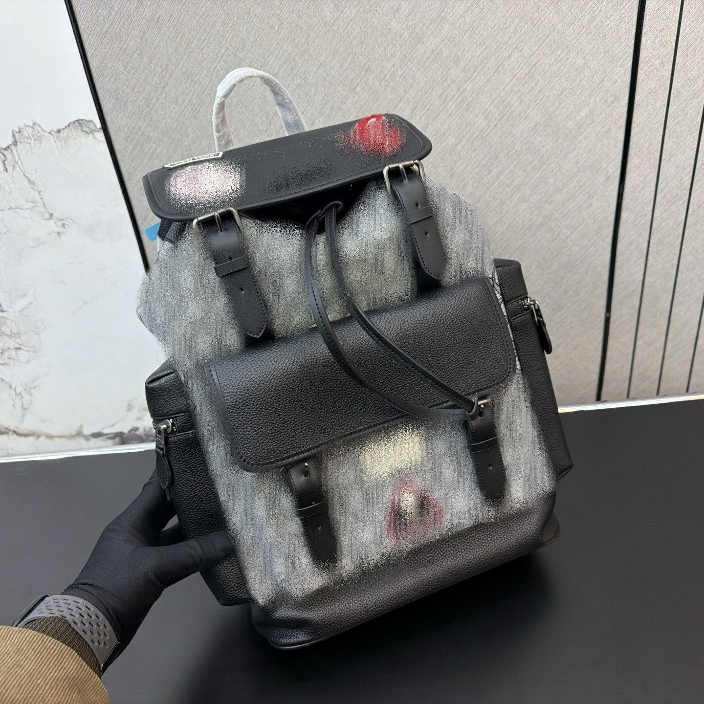 New spring/summer double-shoulder backpack unisex, large capacity, large pocket, travel vertical zipper school bag 45*30cm
