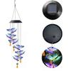 Solar Wind Chime Light Led Butterfly Hummingbird Bell Wind Chime Lamp Indoor and Outdoor Decorative Colorful Luminous Wind Chime