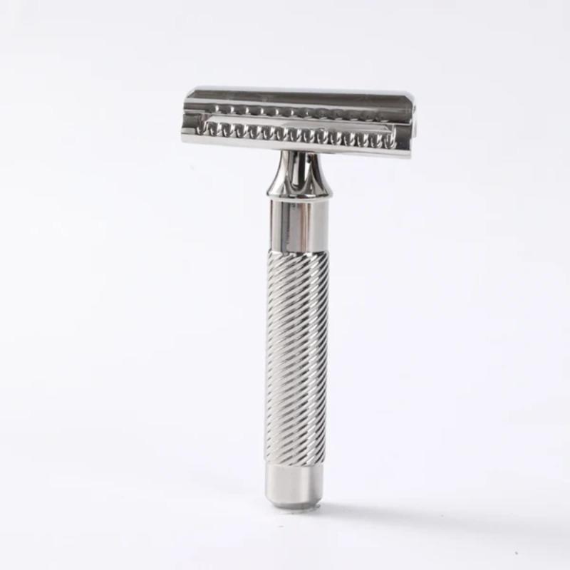 Yaqi Slant 37 Stainless Steel Safety Razor With 6Pcs Bottom Accessories Portable Razor With 1.00mm Blade Gap For Male Shaving