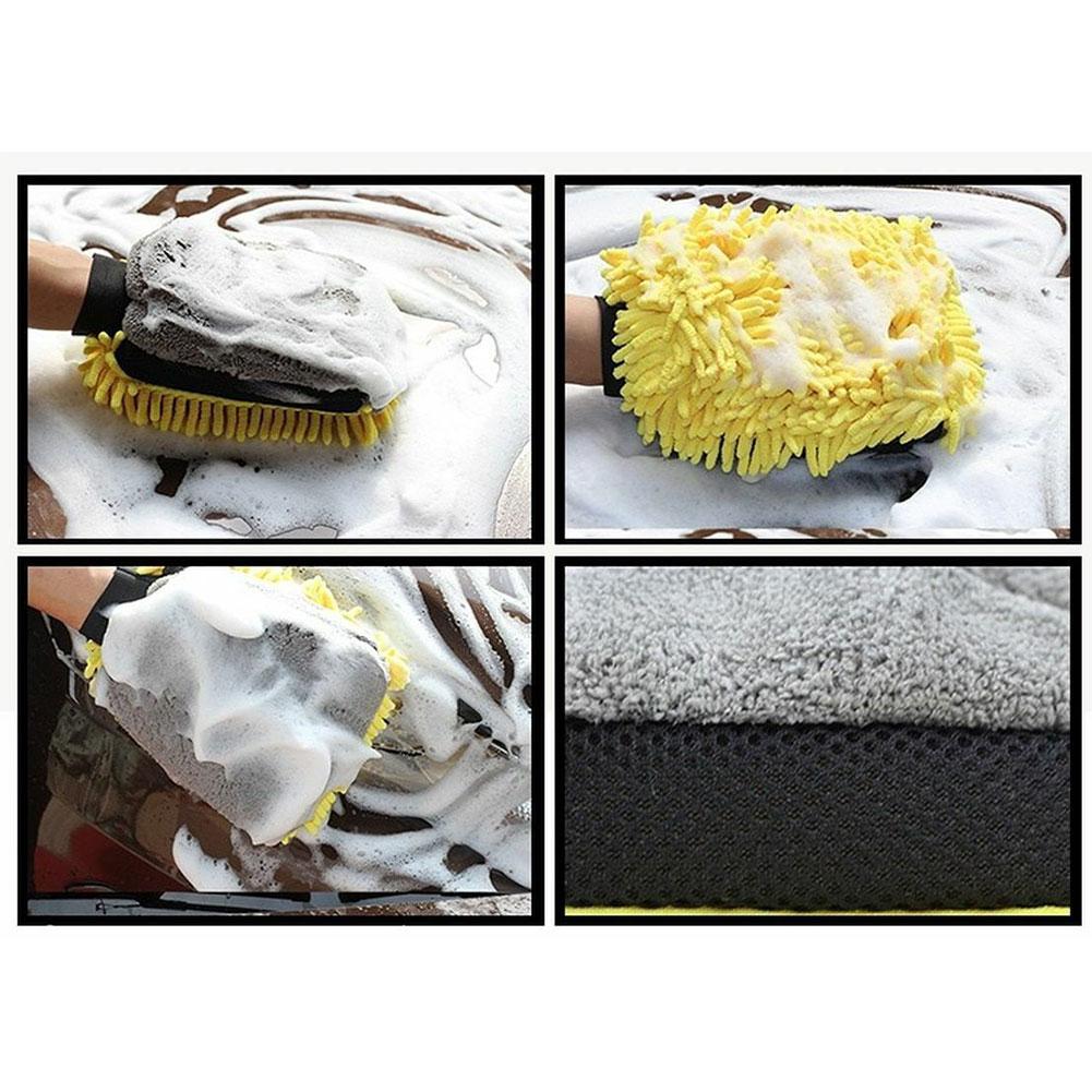 Car Wash Cleaning Glove Household Cleaning Glass Floor Car Tool Brush Detailing Glove Double-faced Multifunction 1pc Cleani Y0V4