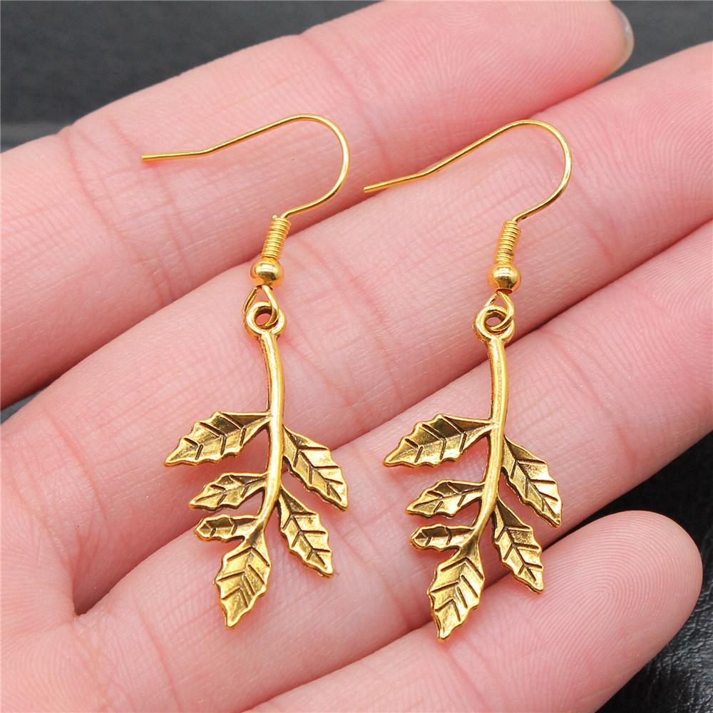 Drop & Dangle Earring Plant Four-Leaf Clover Cactus Vintage Jewelry SuppliesEarring Size 18x19mm QE021