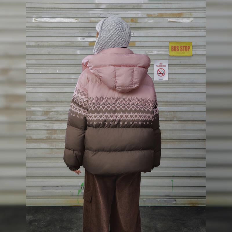 UNIFREE Fair Isle Retro Puffer Down Jacket