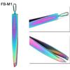 5pcs Stainless Steel Chameleon Eyebrow Tweezers Rainbow Extension Trimmer Clip Hair Scissor Manicure