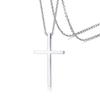 Collane a Strati con Croce Vnox per Uomo, Collane a Catena Cubo Corda Cuban Box, Collare a Collana Stratificato Fede Gesù Cristo