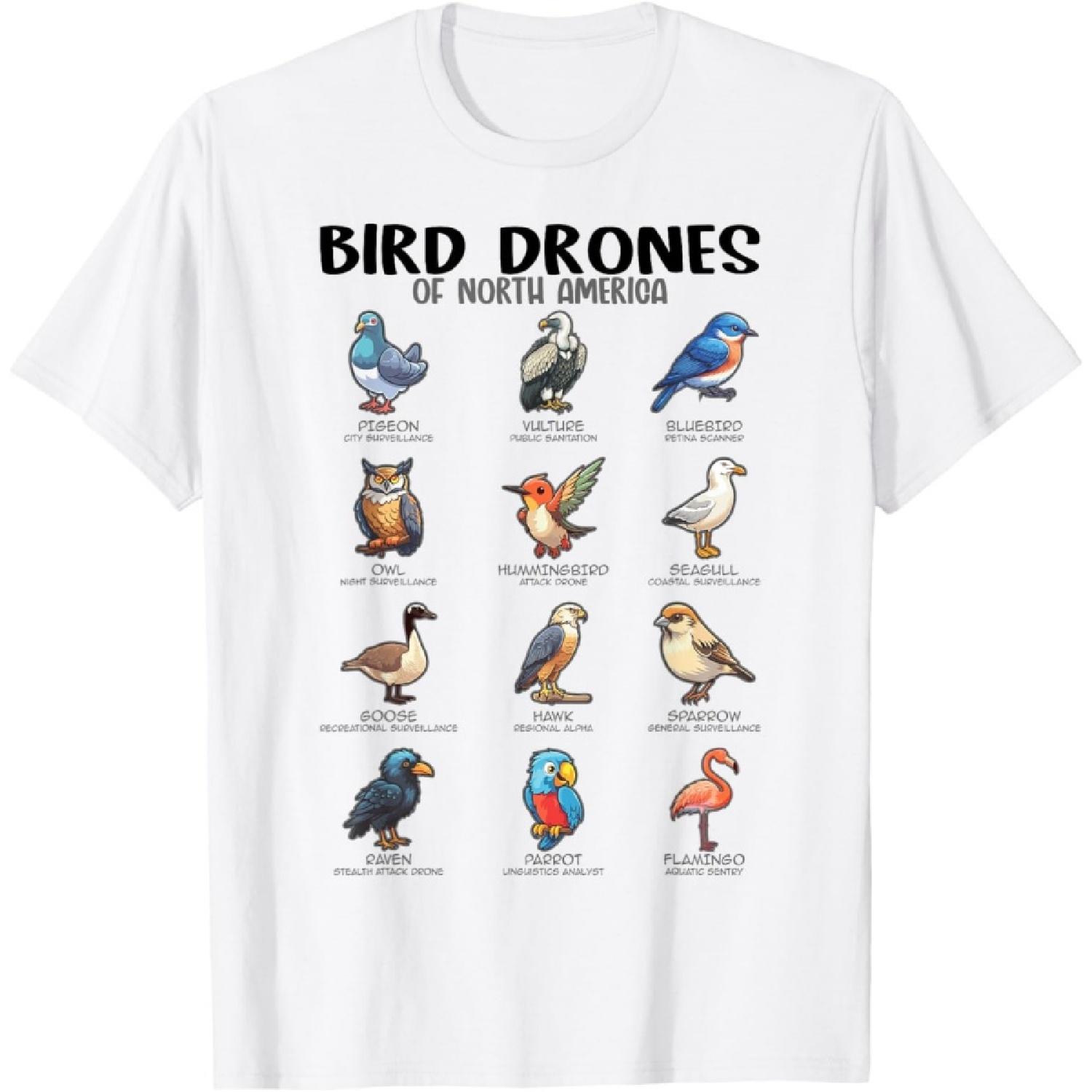 Bird Drones Of North America, Ornithologist Ornithology T-Shirt S