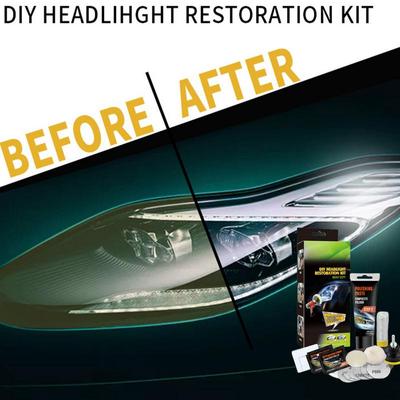 Headlight Polishing Kit Headlight Cleaner And Restorer Car Headlight Glass Scratch Renovation Tool Includes Masking Tape Light