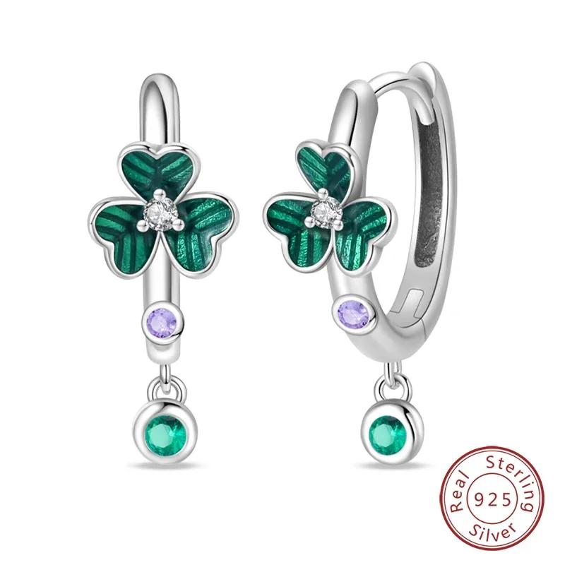 New 925 Silver Bee Butterfly Pink Lily Lotus Earrings for Women Cherry Apple Strawberry Ear Studs Elegant Party Jewelry