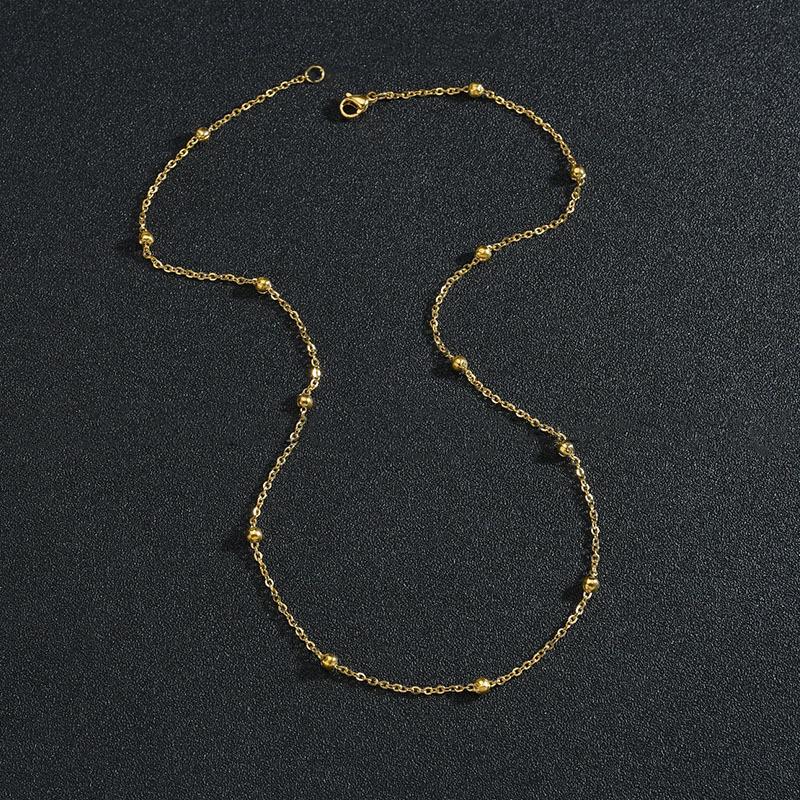 Wholesale 10pcs/lot Width 1.5mm Tiny beaded Chain Stainless Steel Link Chain for Necklaces Bracelets Foot Jewelry