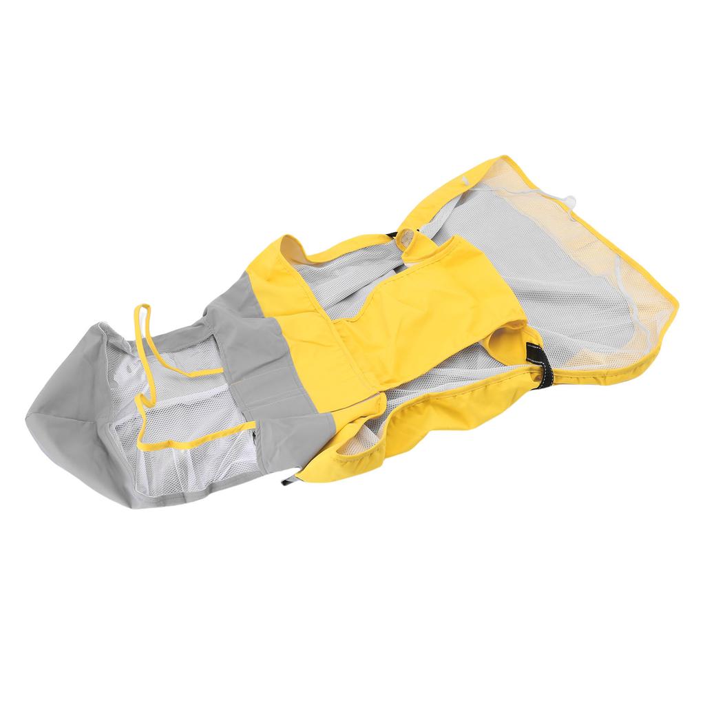 Hunde Regenmantel mit Kapuze und Reflexstreifen, durchsichtige PVC-Krempe, verstellbarer Klettverschluss, wasserdicht, Hunde Regenjacke für