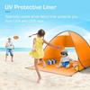 Active era tente de plage pop up déployable, protection solaire uv upf 50+, 2-3 personnes, avec sac de transport et piquets - orange