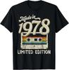 Made In 1978 Limited Edition 43rd Birthday Vintage Cassette T-Shirt
