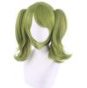 Wig Cosplay Danganronpa Monaka Green Short Ponytails Costume Dangan Ronpa Heat Resistant Synthetic Hair Monaca Towa Women Wigs