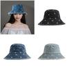 Lightweight Embroidered Floral Cowboy Bucket Hat Soft Lining For Men Women Daily Use Easy To Carry
