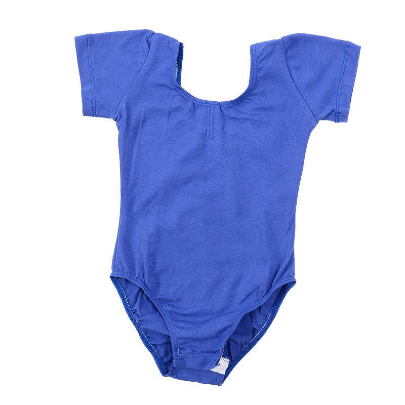 Girls' Summer Ballet Dance Leotard - Short-Sleeved Gymnastics Jumpsuit for Children's Chinese Dance Training
