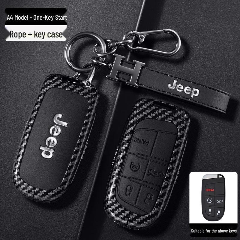 Compatible Jeep Key Case for Grand Cherokee, Renegade, Compass, Commander - Car Bag Buckle Shell