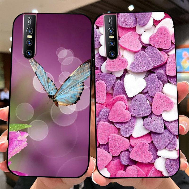 Do Vivo V15 Pro 4G Etui V 15 Uroczy Astronauta Miękki Silikon TPU Pokrowiec na Telefon Do Vivo S 1 S1 Pro Kolorowy Druk Zderzak Fundas Capa