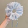 Kids French Lace Drawstring Scrunchies: Cute Hair Bows for Girls’ Bun Hairstyles, Soft Elastic Hair Ties for Toddlers’ Ponytails