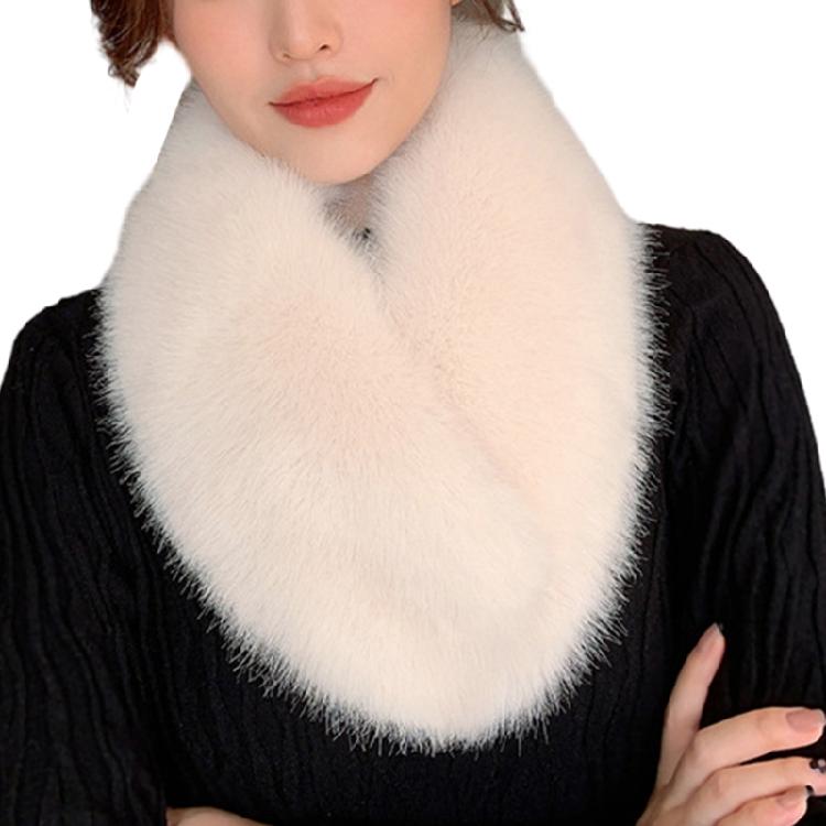 Invisible Fix Clip Scarf for Girls Winter Plush Scarf for Students Dopamine Look