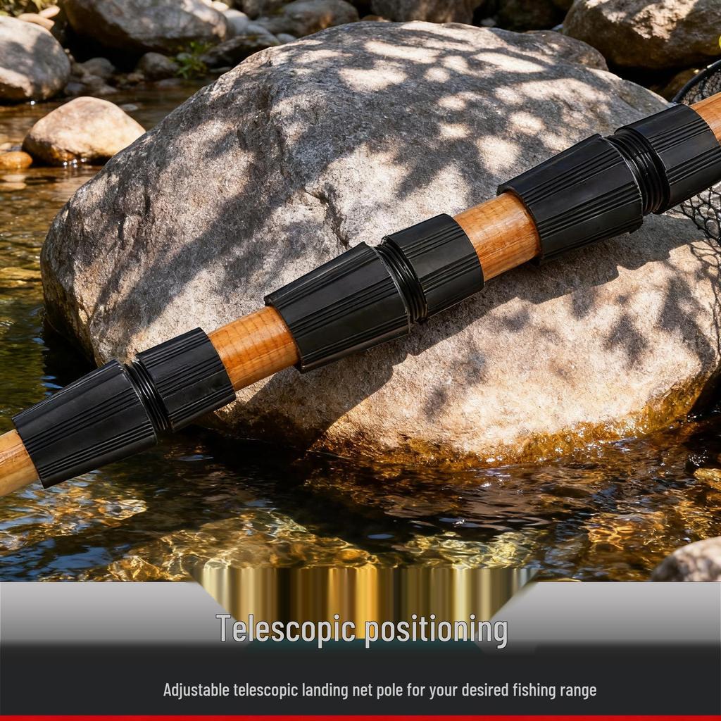Adjustable Insulated Ultra-Hard Fiberglass Telescopic Landing Net