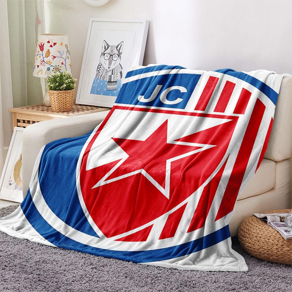 Crvena Zvezda Logo FlAannel Blanket, High Quality Comfortable for All Seasons, Home Decor, Warmth and Comfort
