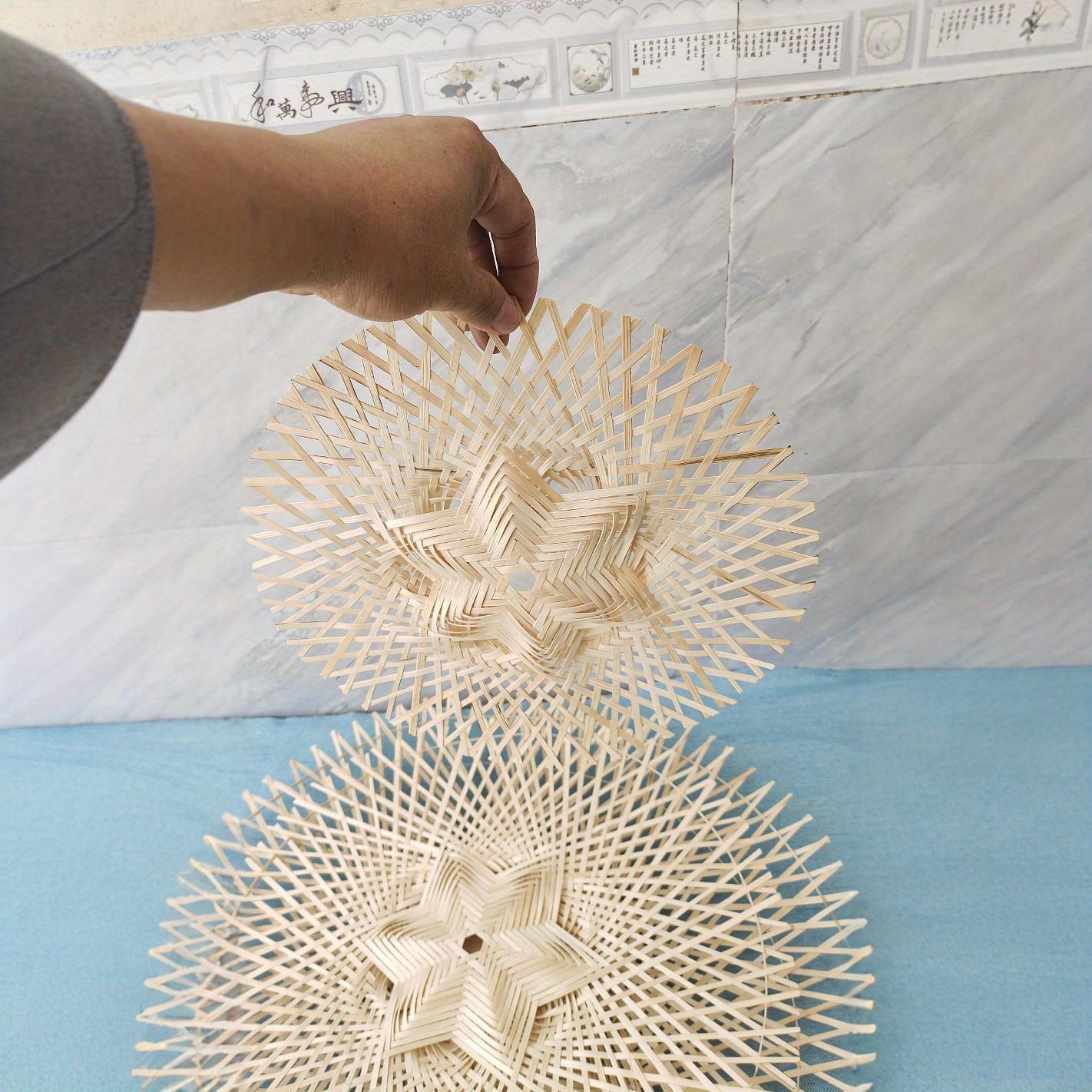 

1Pcs Nordic style home crafts cut bamboo woven hanging ornaments creative wall decoration for outdoor courtyard patio garden 30*30