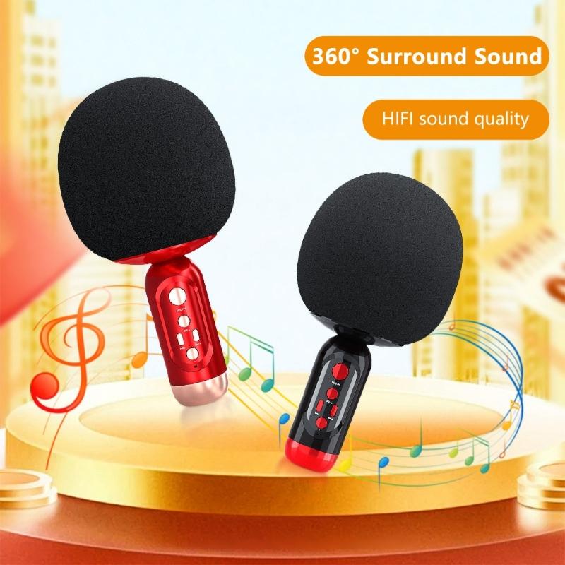 K2 Portable Handheld Microphone Wireless Bluetooth-compatible 5.0 Capacitive Mic for Event and Home Entertainment