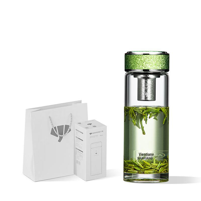 Wànxiàng Titanium Silver Antibacterial Portable Glass Cup