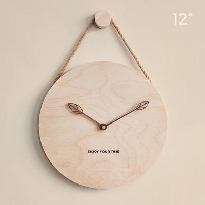 Oujie Wang Minimalist Wooden Hanging Wall Clock