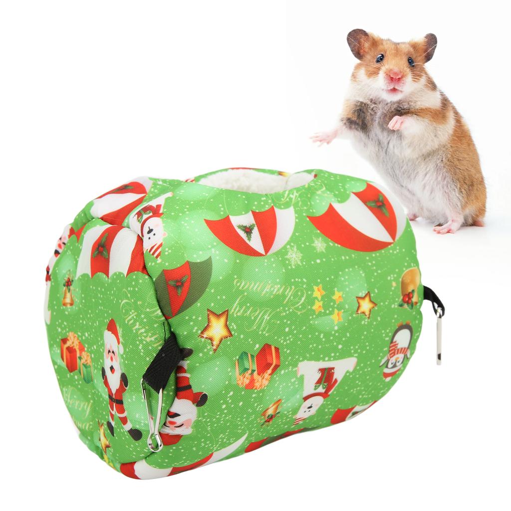 Small Pet Hanging Tunnel Hamster Winter Warm Hammock Cage for Sugar Glider HedgehogHanging Tunnel Green