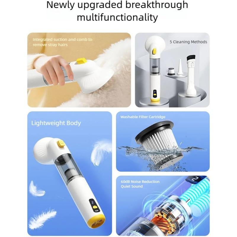 Pet Vacuum Cleaner with a Pet Brush, Capable of Combing And Suctioning Simultaneously, 4KPA Suction Power, High-Quality Lithium Battery