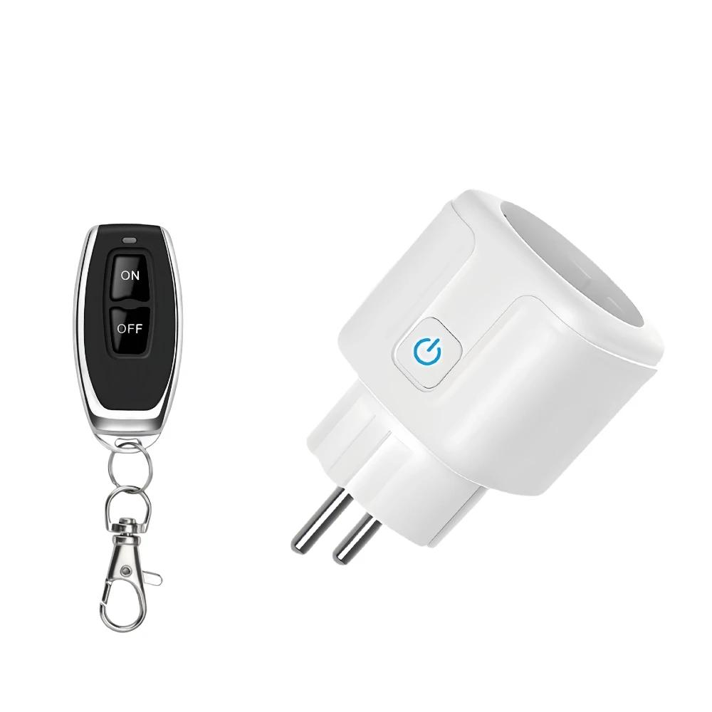 433Mhz Wireless Remote Control Switch AC220V 15A EU FR Standard Socket Electric Plug Electrical Outlets For Smart Home Light