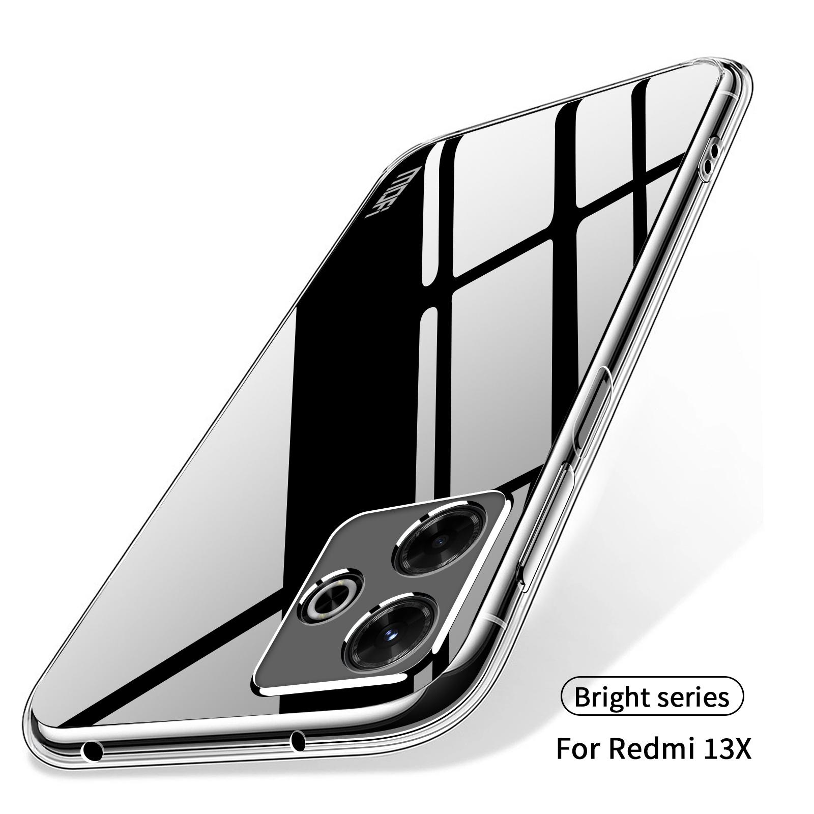 

For Xiaomi Redmi 13x 4G Clear Phone Case MOFI Ultra-Thin TPU Phone Back Cover Transparent