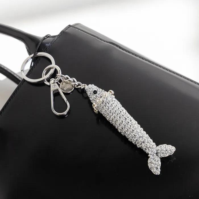 ANCHOVY KEYRING-SILVER