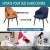 Dining Chair Covers Slipcover with Armrest Curved Back Accent Kitchen Chair Slipcover Modern Arc Shaped Armrest Counter Height Bar Stools Covers Back
