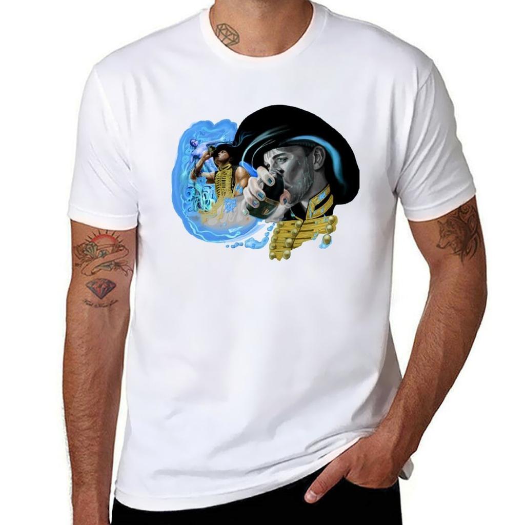 Falling Waters TShirt Art Pattern Printed Casual Top