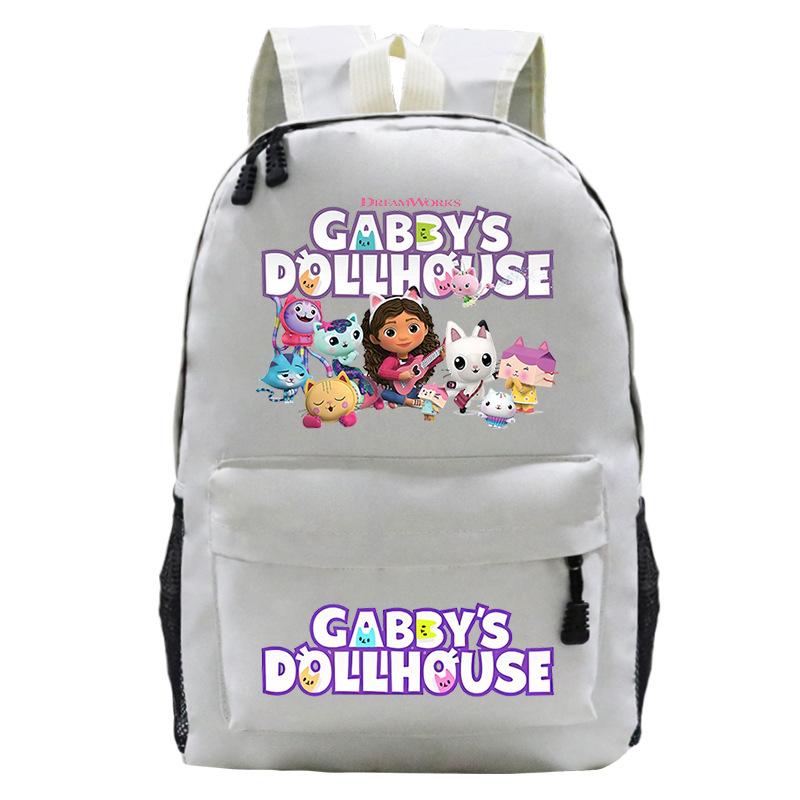 Cartoon Animation Gaby'S Doll House Peripheral Printing Casual Backpack Schoolbag For Primary And Secondary School Students