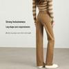 Jeans da Donna Khaki a Vita Alta Gamba Dritta - Stagione Primavera/Autunno 2026 Vestibilità Slim, Stile Americano, Pantaloni Lunghi Larghi Petite