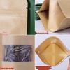 Frosted Window Kraft Paper Self-Sealing Stand-Up Pouches