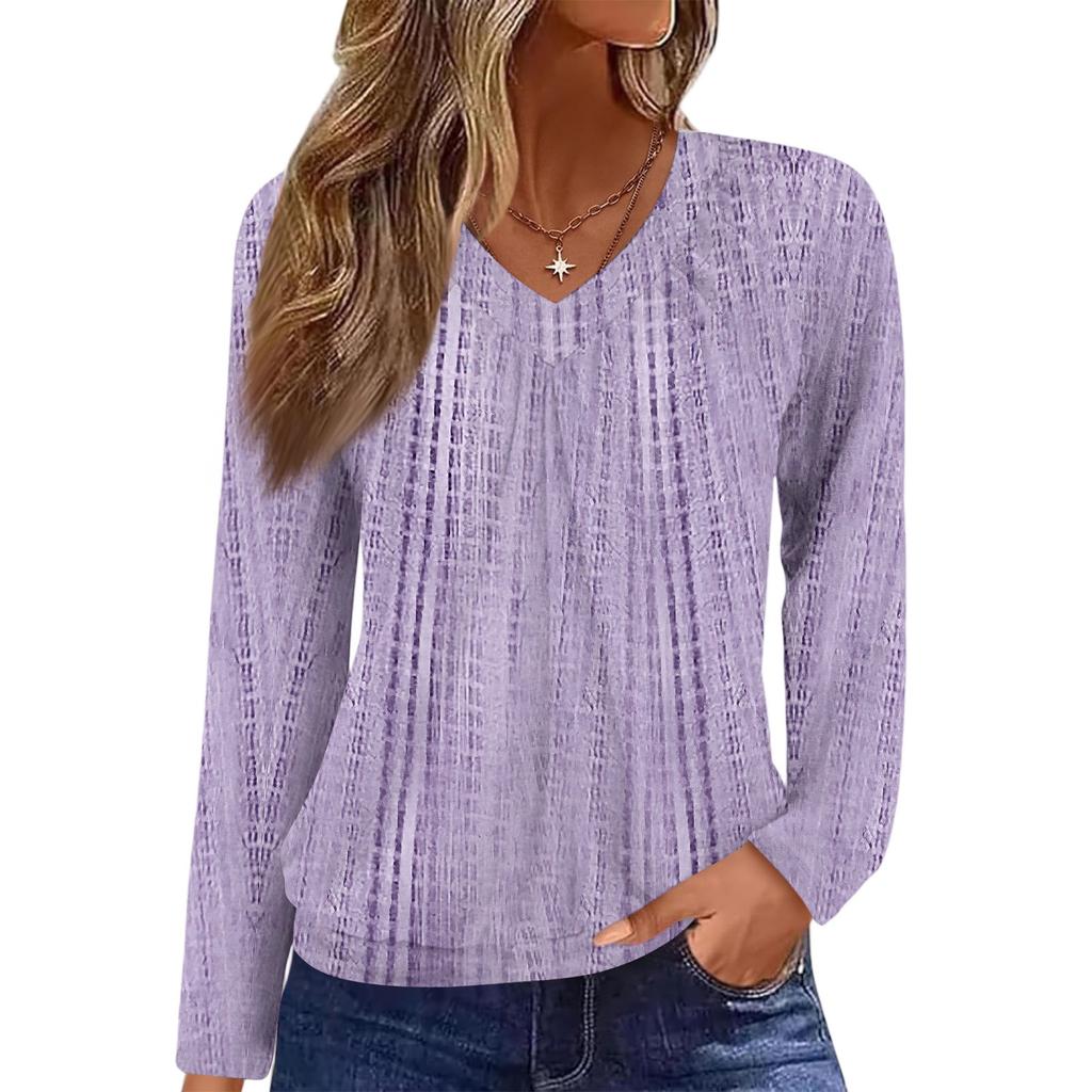 Damen Casual Mode V-Ausschnitt Raglan Plissee Floralprint Langarm Top