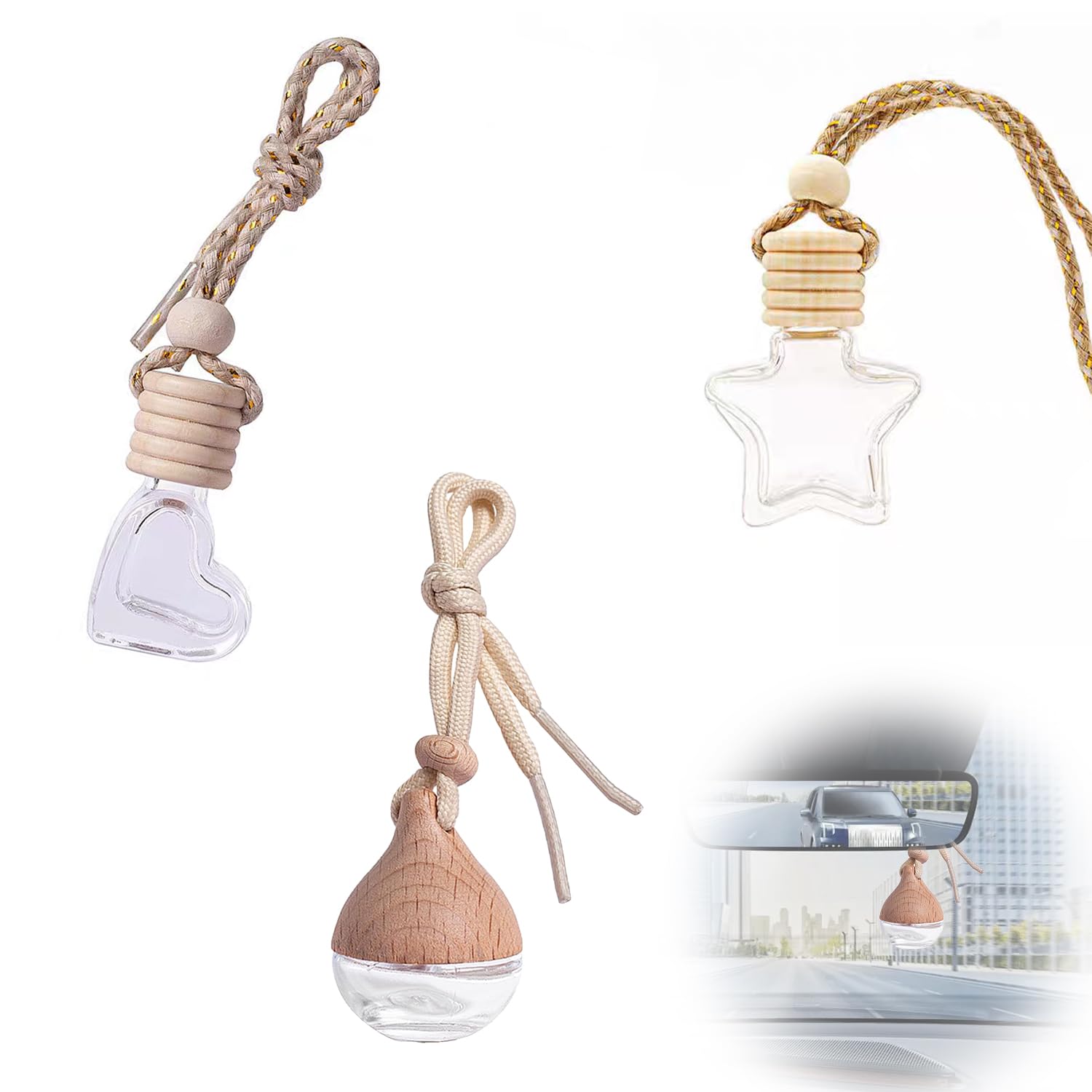 

TVETE Hanging Bottle, Aroma Bottle, Car, 0.3 fl oz (10 ml), Set of