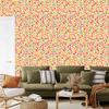 Wallpaper Flowers Cream, Coral and Peach for Living Room and Bedroom 50x1000