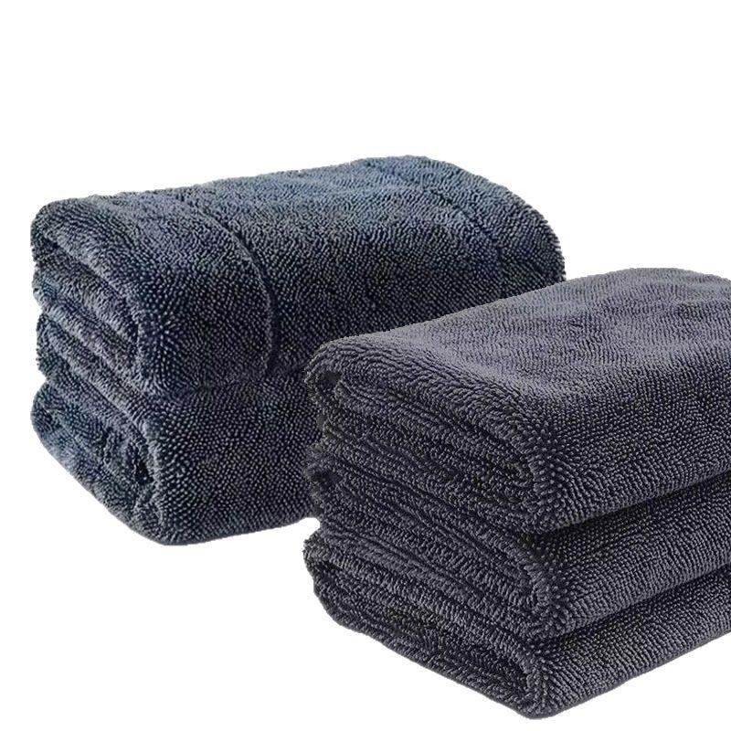 1200g Braided Polyester-Cotton Car Wash Towel - Thick, Water-Absorbent Cleaning Cloth