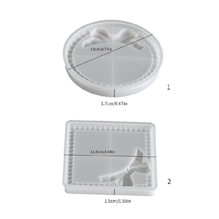 Easy Cleaning Silicone Mould Round Resin Tray Mold Silicone Texture for Crafting Beautiful Square Trays and Home Decors