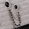 High End British Style  Pin Double Chain Lapel Pins And Brooches Suit Badge Shirt Collar Accessories