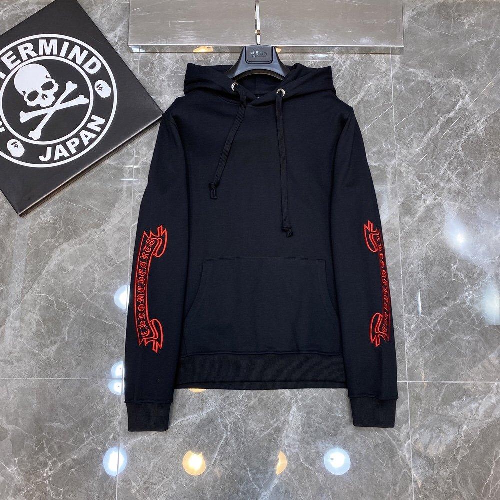 8084 CHROME HEARTS 2025 New Spring and Autumn Plus-size Thin Style Classic Style Logo Hooded Sweatshirt for Couples