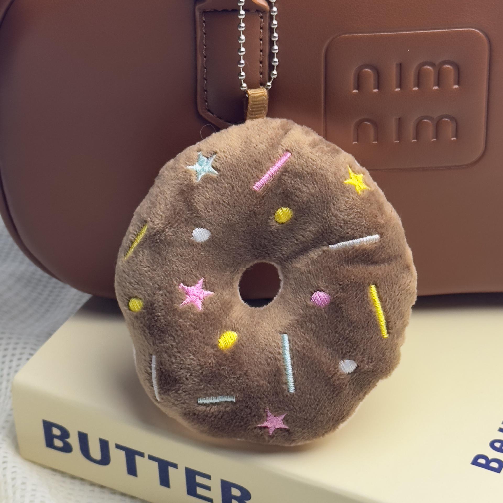 Adorable Donut Doll Pendant Plush Toy Keychain 9 cm