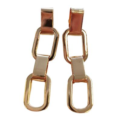 [R8113] - Designer Earrings 'Cleopatra' Gold - 53x12 Mm (mesh)