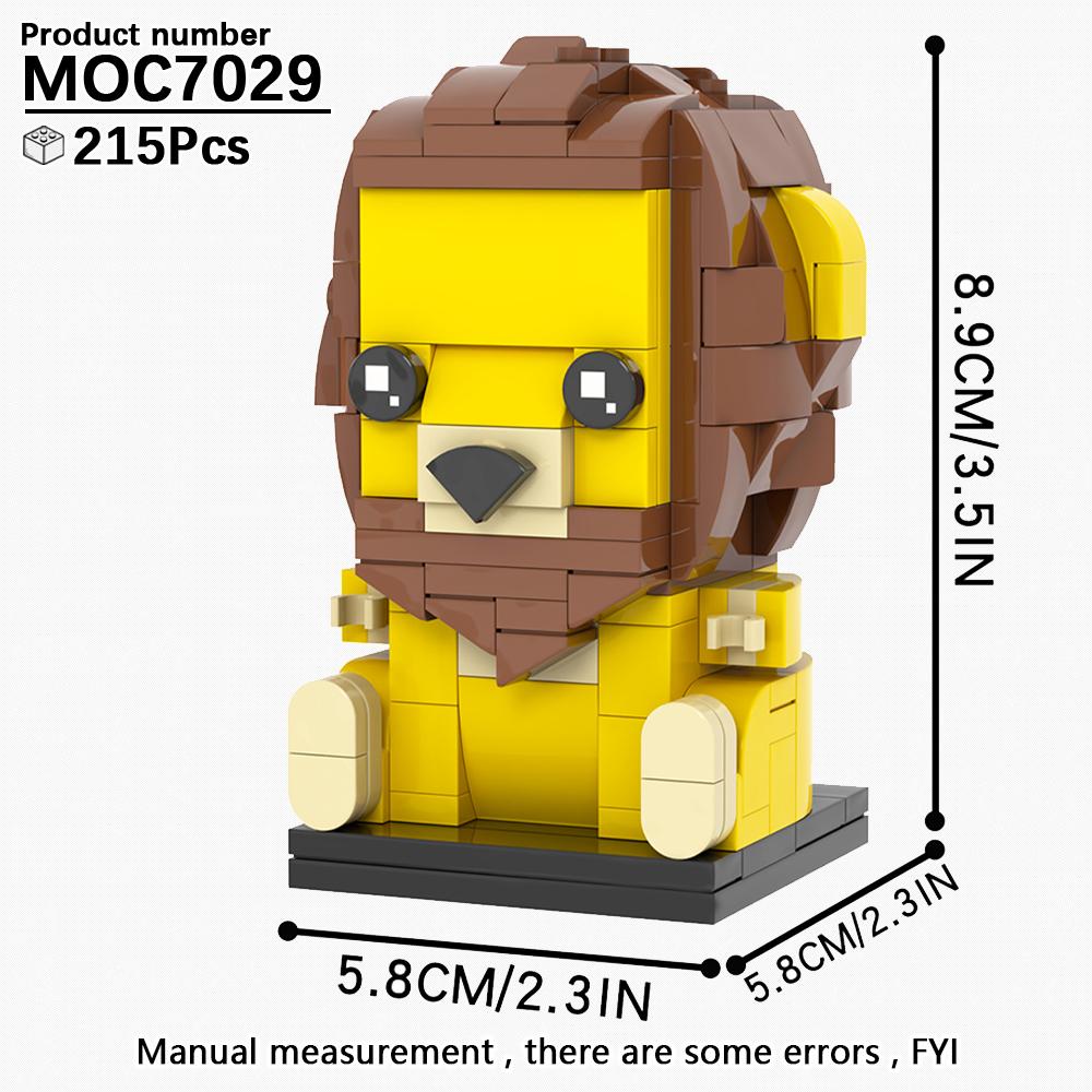 MOOXI Animal Series MOC Brick Panda Tiger Cat BrickHeaded Ser Model Adultes Building Block Kids Education Toys For Children Gift