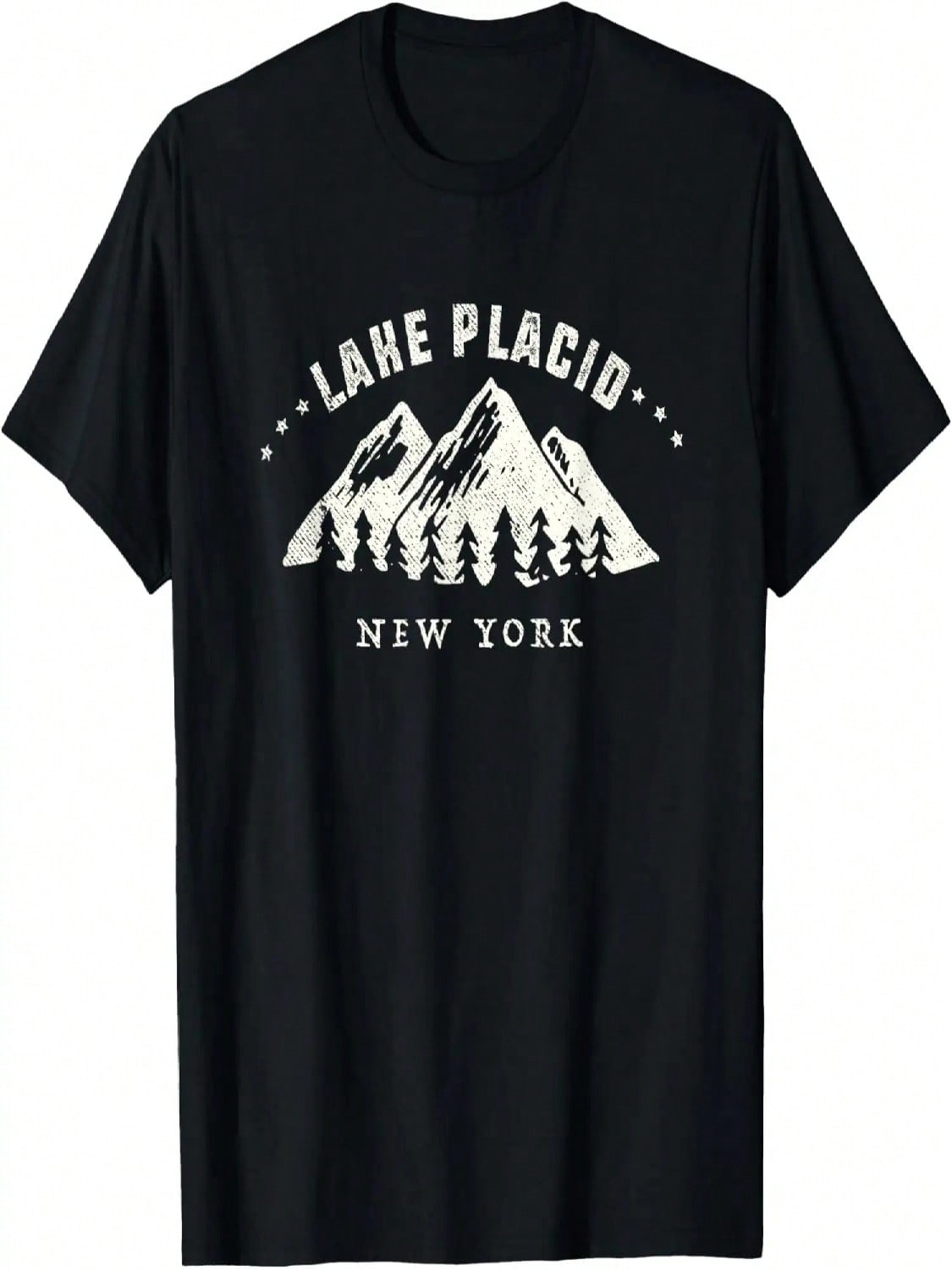 Lake Placid New York Outdoors Adventure Mountain Graphic T-Shirt S разноцветный