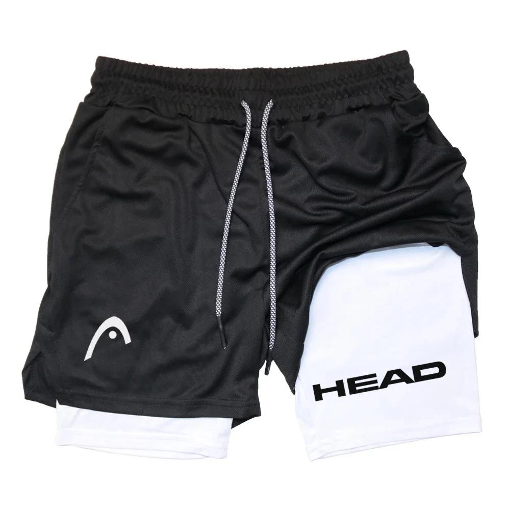 Double-Layer Digital Print Sports Shorts for Adults - Casual Fitness Apparel